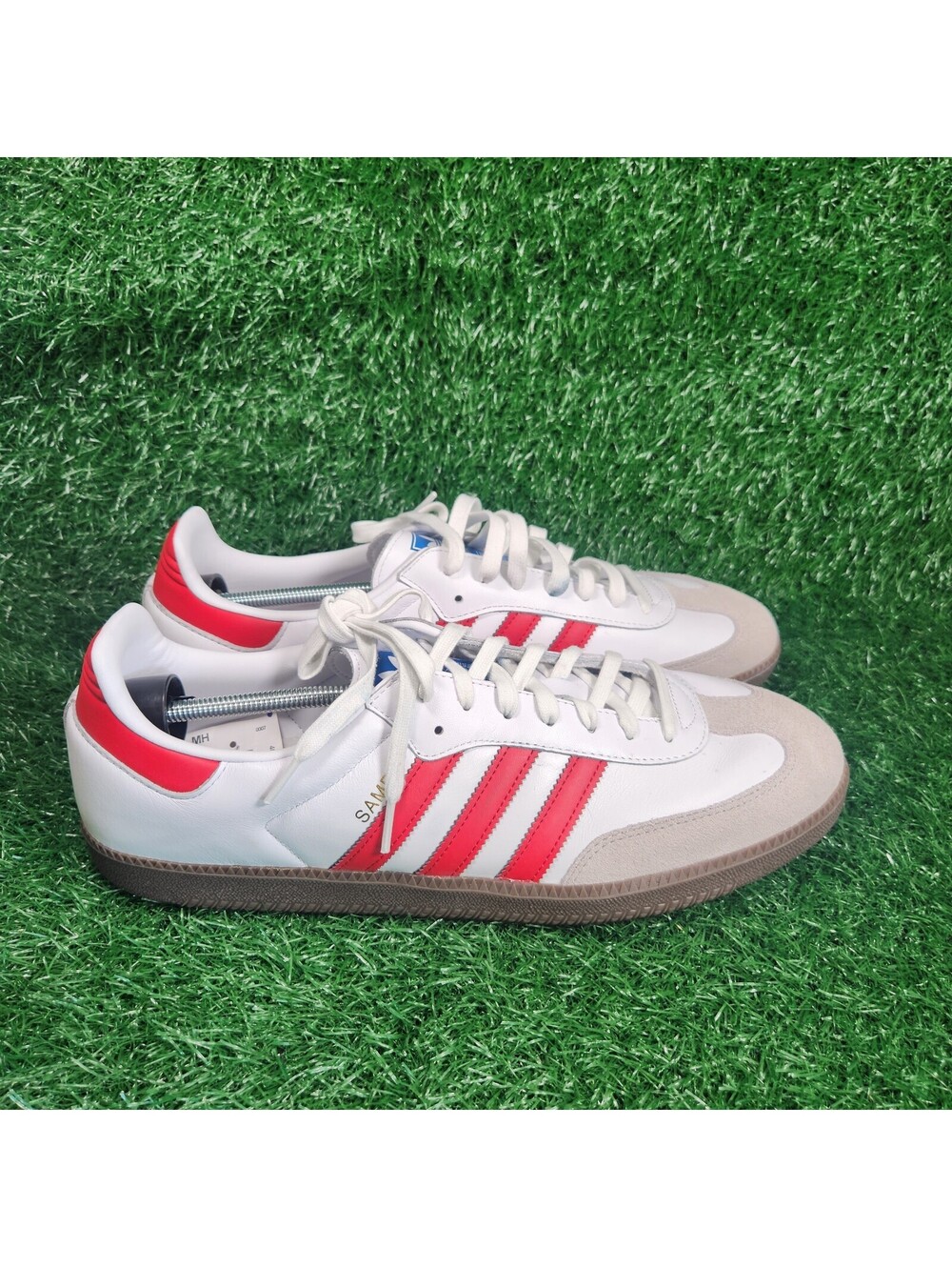 Size 15 - Adidas Men's Samba OG White Scarlet Red IG1025 Sneakers shoes